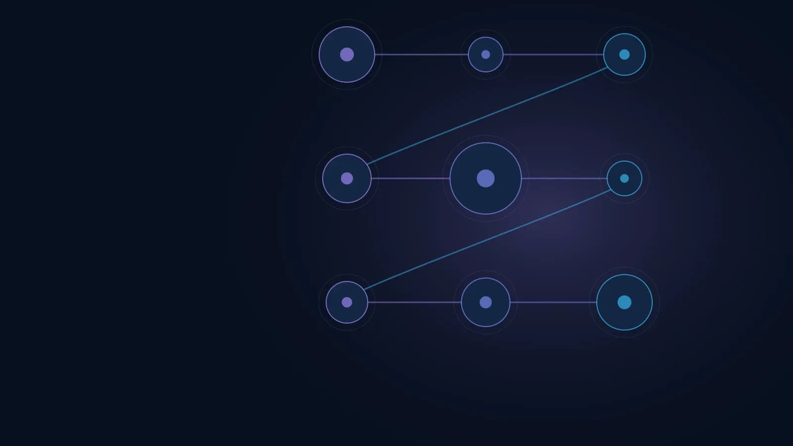 Illustration schématique de application sur mesure : nœuds reliés dans une architecture numérique