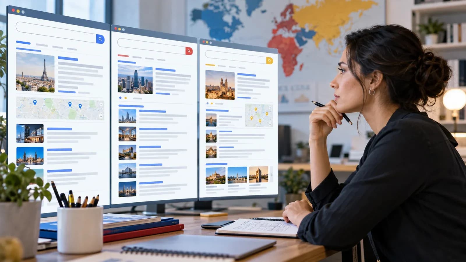 Editorial illustration of google documents regional differences in the search experience