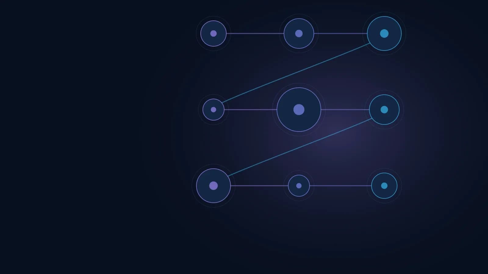 Illustration schématique de développement API : nœuds reliés dans une architecture numérique