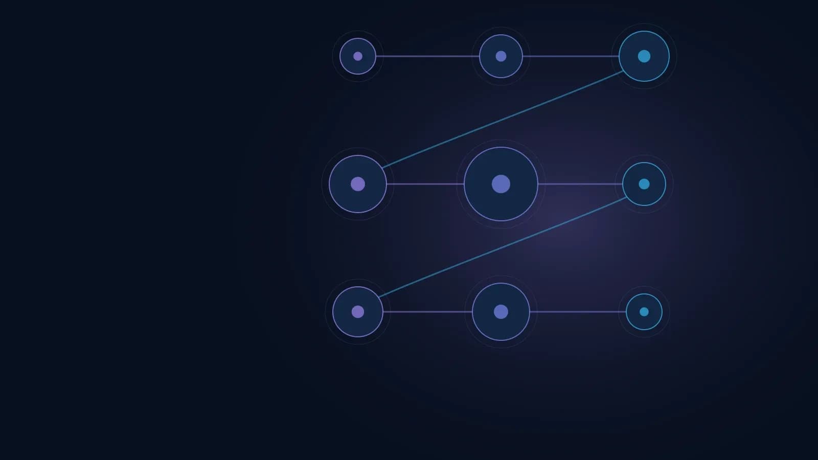 Illustration schématique de agence SEO IA : nœuds reliés dans une architecture numérique