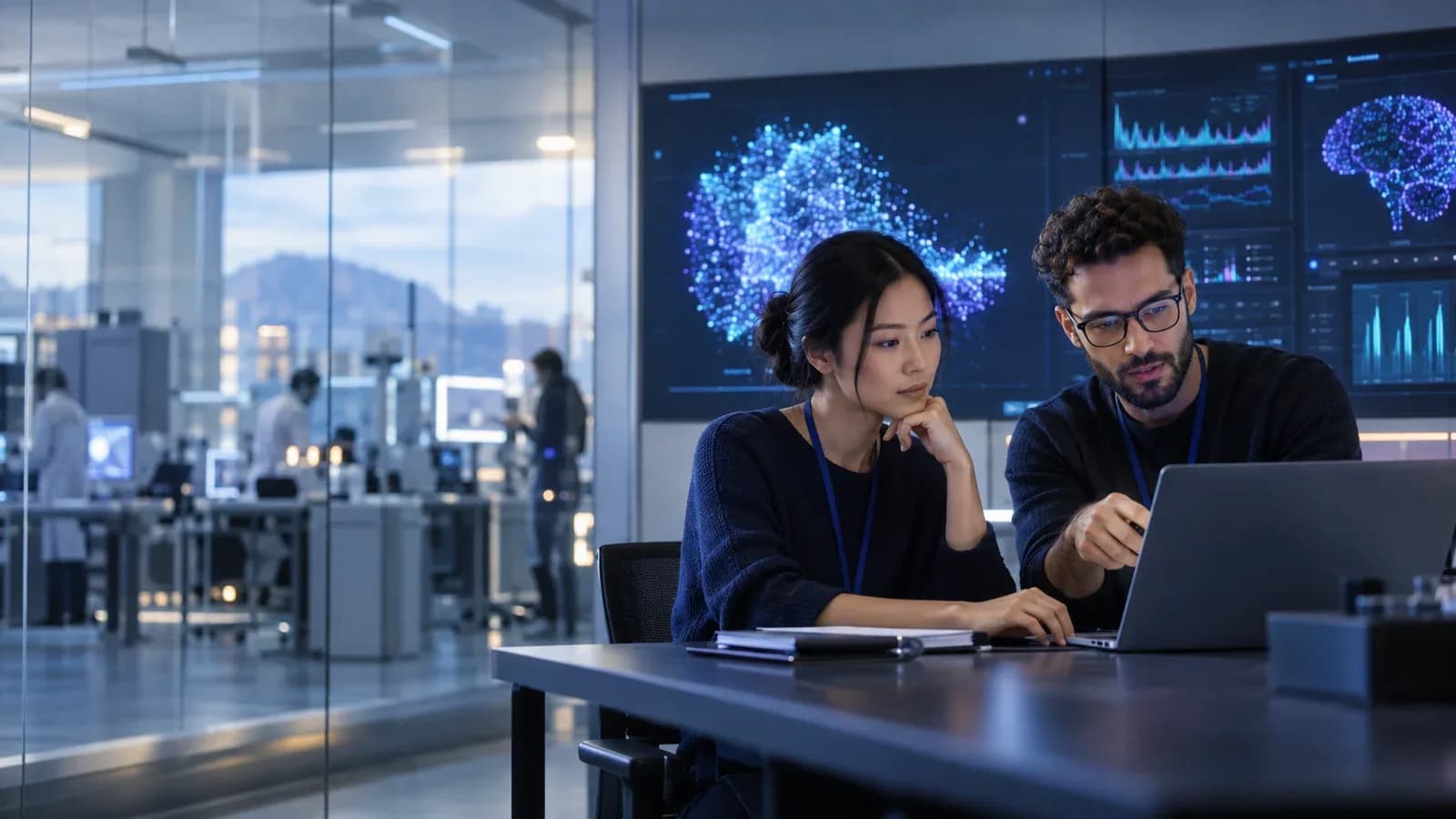 Editorial illustration of anthropic and accenture invest in independent ai evaluation